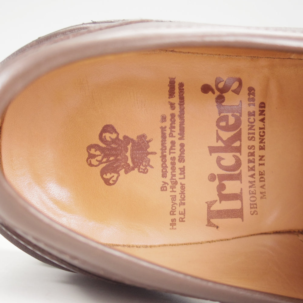 美品★トリッカーズ SIZE 5.5【定価￥110,000-★コインローファー/JAMES】3227/カーフ/Espresso Burnished/濃茶/メンズ/Tricker's★p458