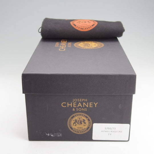 極美品★(英)チーニー 7F【現行定価￥92,400-★1886コレクション/ASTWELL】1886ラスト/パンチドキャップトゥ/カーフ/黒/CHEANEY★n822