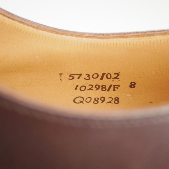 未使用★(英)チーニー 8F【グッドイヤーウェルテッド製法★ストレートチップ/10298ラスト】カーフ/濃茶/メンズ/CHEANEY★n823