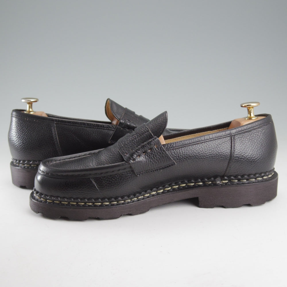 極美品★パラブーツ SIZE 7.5【定価￥96,800-★ランス/REIMS】コインローファー/グレインレザー/黒/メンズ/Paraboot★o882