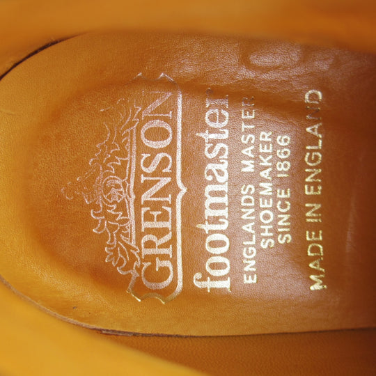 美品★(英)グレンソン 7.5F【現行定価￥71,500-★footmaster/ダイナイトソール仕様】チャッカブーツ/23597/濃茶/メンズ/GRENSON★n824