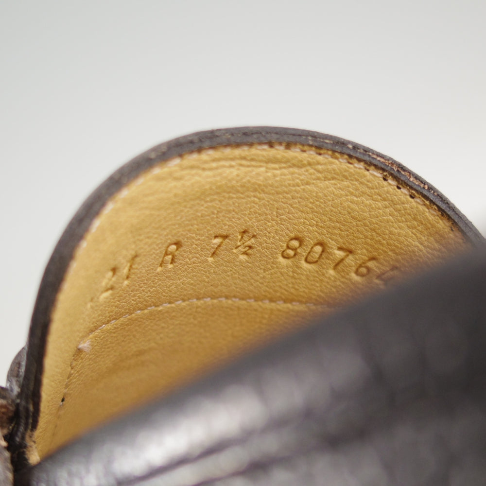 極美品★パラブーツ SIZE 7.5【定価￥96,800-★ランス/REIMS】コインローファー/グレインレザー/黒/メンズ/Paraboot★o882