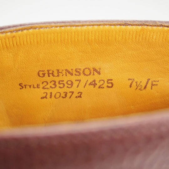 美品★(英)グレンソン 7.5F【現行定価￥71,500-★footmaster/ダイナイトソール仕様】チャッカブーツ/23597/濃茶/メンズ/GRENSON★n824