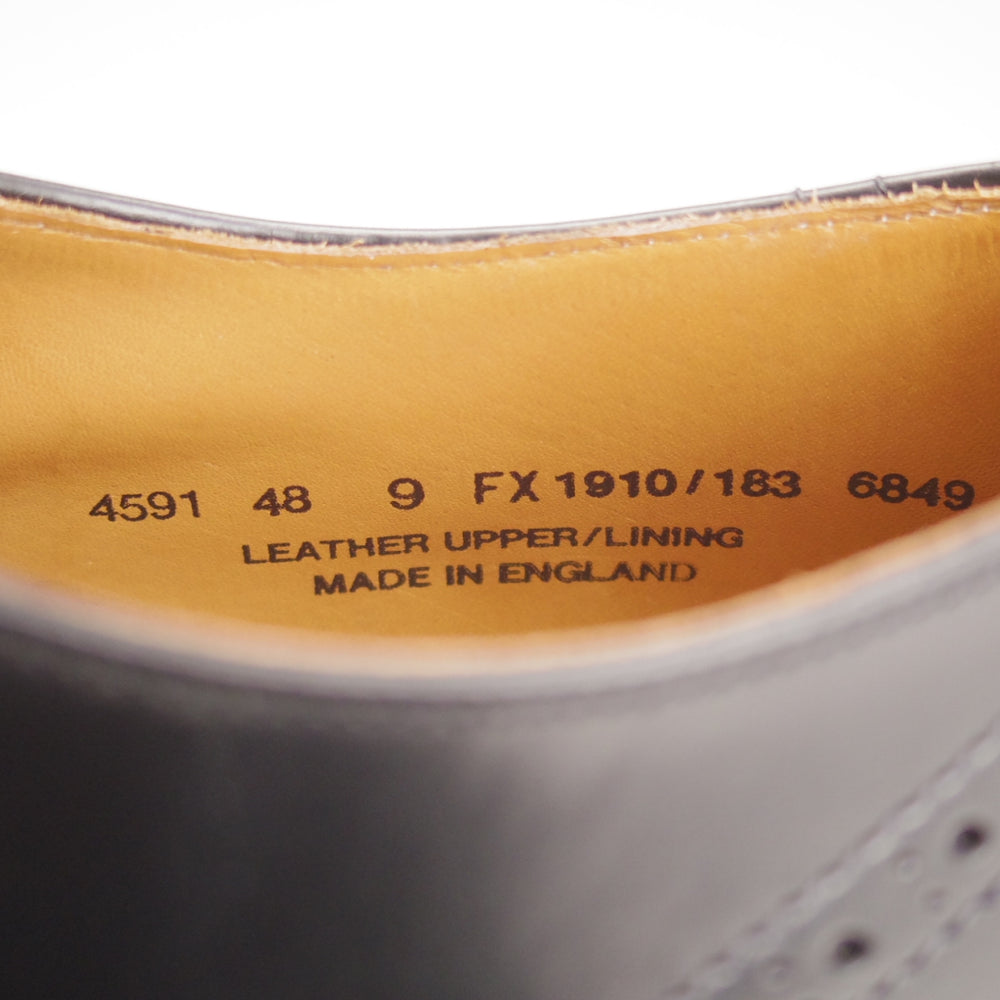 未使用★(英)アルフレッド・サージェント 9FX【グッドイヤーウェルテッド製法★クォーターブローグ/黒】48ラスト/ALFRED SARGENT★n826