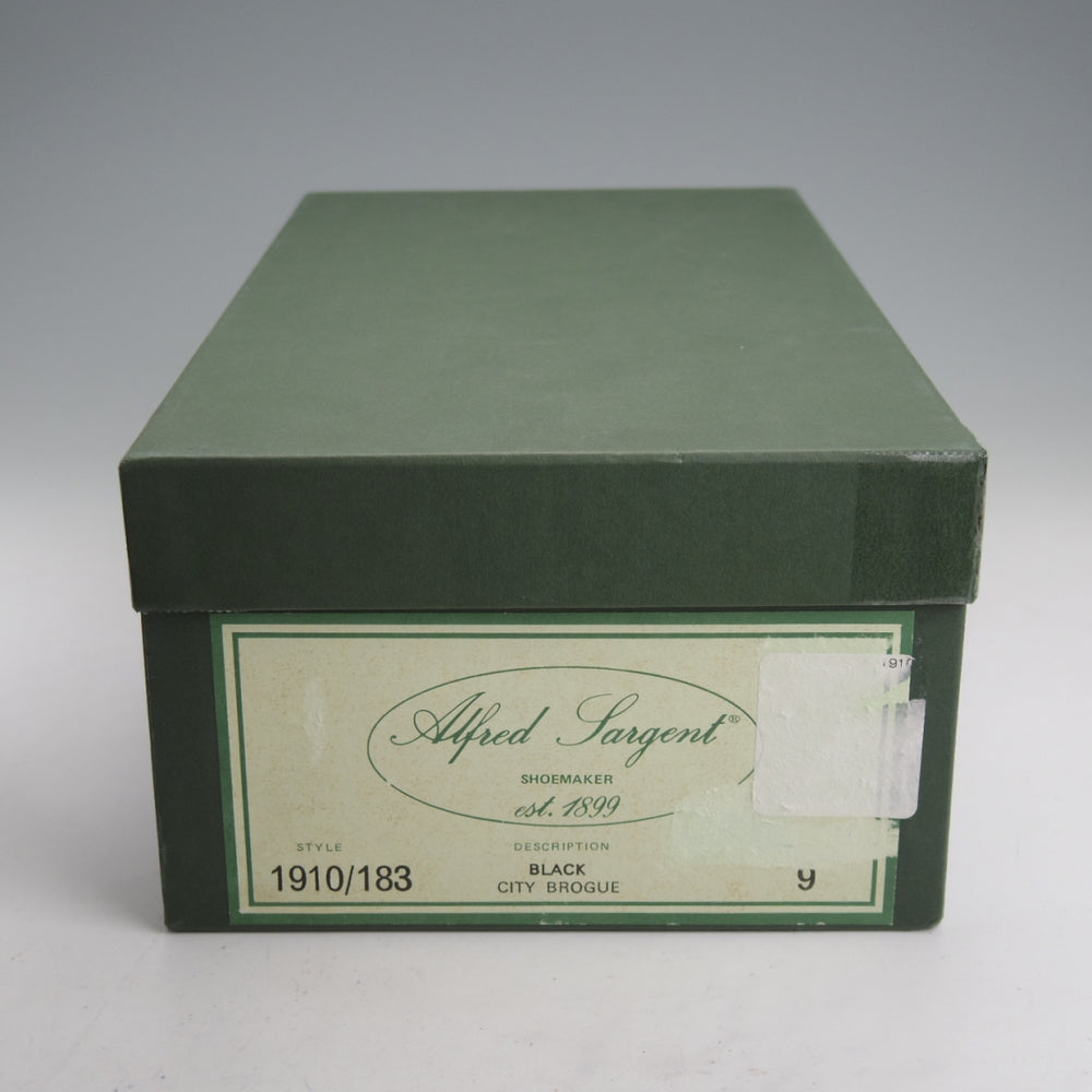 未使用★(英)アルフレッド・サージェント 9FX【グッドイヤーウェルテッド製法★クォーターブローグ/黒】48ラスト/ALFRED SARGENT★n826