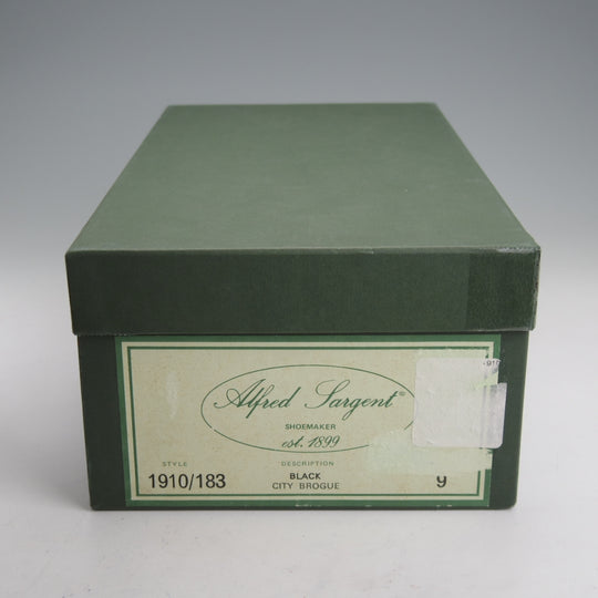 未使用★(英)アルフレッド・サージェント 9FX【グッドイヤーウェルテッド製法★クォーターブローグ/黒】48ラスト/ALFRED SARGENT★n826