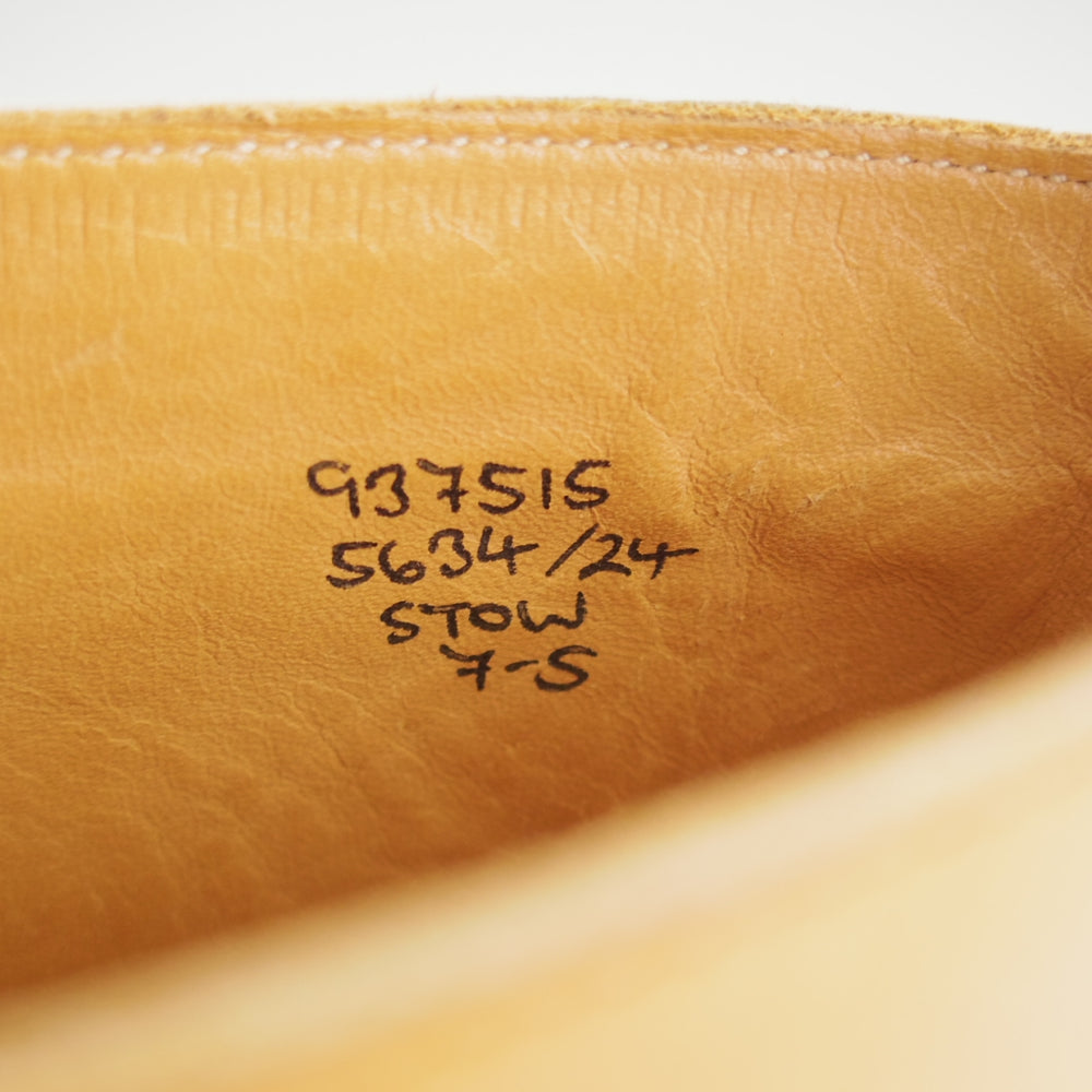 美品★トリッカーズ SIZE 7【定価￥143,000-★ダイナイトソール仕様/STOW/エイコンアンティーク】M5634/ブーツ/薄茶/Tricker's★p472