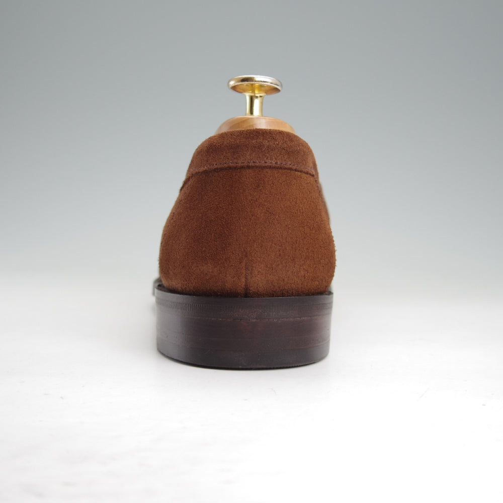 未使用★(英)Loake/ローク 8.5F【グッドイヤーウェルテッド製法★ETON/コインローファー】イートン/スエード/濃茶/メンズ★n827