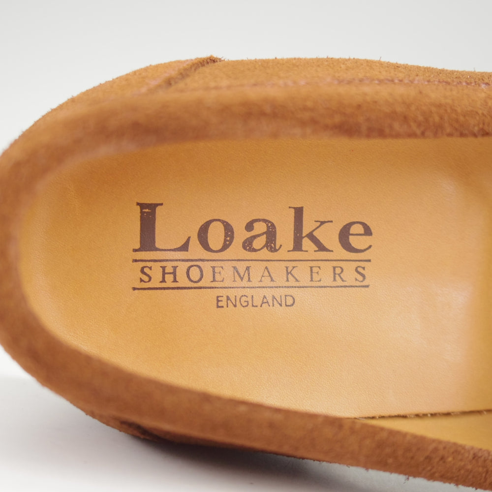 未使用★(英)Loake/ローク 8.5F【グッドイヤーウェルテッド製法★ETON/コインローファー】イートン/スエード/濃茶/メンズ★n827