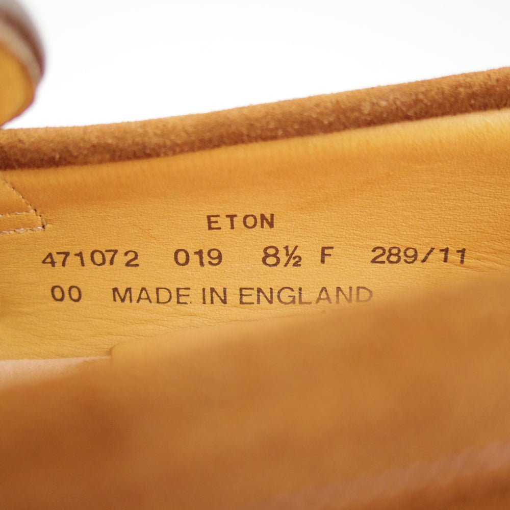 未使用★(英)Loake/ローク 8.5F【グッドイヤーウェルテッド製法★ETON/コインローファー】イートン/スエード/濃茶/メンズ★n827