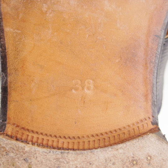 極上★(伊)F.LLIジャコメッティ SIZE 38【定価￥154,000-★イグアナ(リザード)革/グルカサンダル/FG166】メンズ/紺/Giacometti★n318