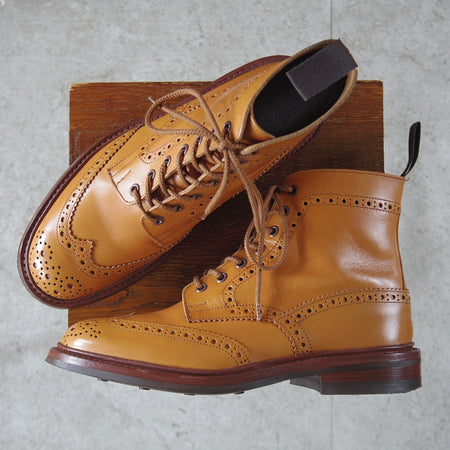 美品★トリッカーズ SIZE 7【定価￥143,000-★ダイナイトソール仕様/STOW/エイコンアンティーク】M5634/ブーツ/薄茶/Tricker's★p472