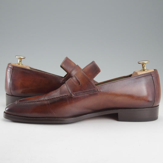 ★(仏)ベルルッティ SIZE 8【現行定価30万円以上★ANDY/アンディ】濃茶系パティーヌ/コインローファー/カーフ/メンズ/Berluti★o340