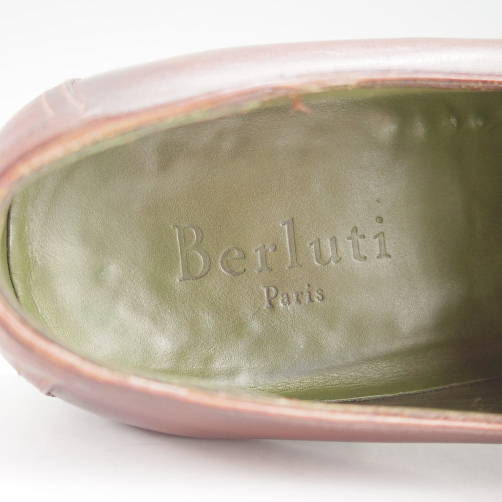 ★(仏)ベルルッティ SIZE 8【現行定価30万円以上★ANDY/アンディ】濃茶系パティーヌ/コインローファー/カーフ/メンズ/Berluti★o340