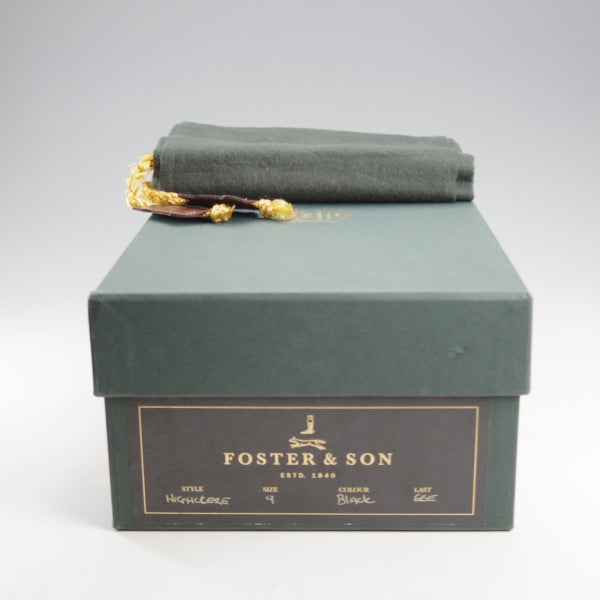 極美品★(英)フォスター&サン 9E【定価￥148,500-★HIGHCLERE/ハイクレア】ストレートチップ/66ラスト/カーフ/黒/FOSTER&SON★k688