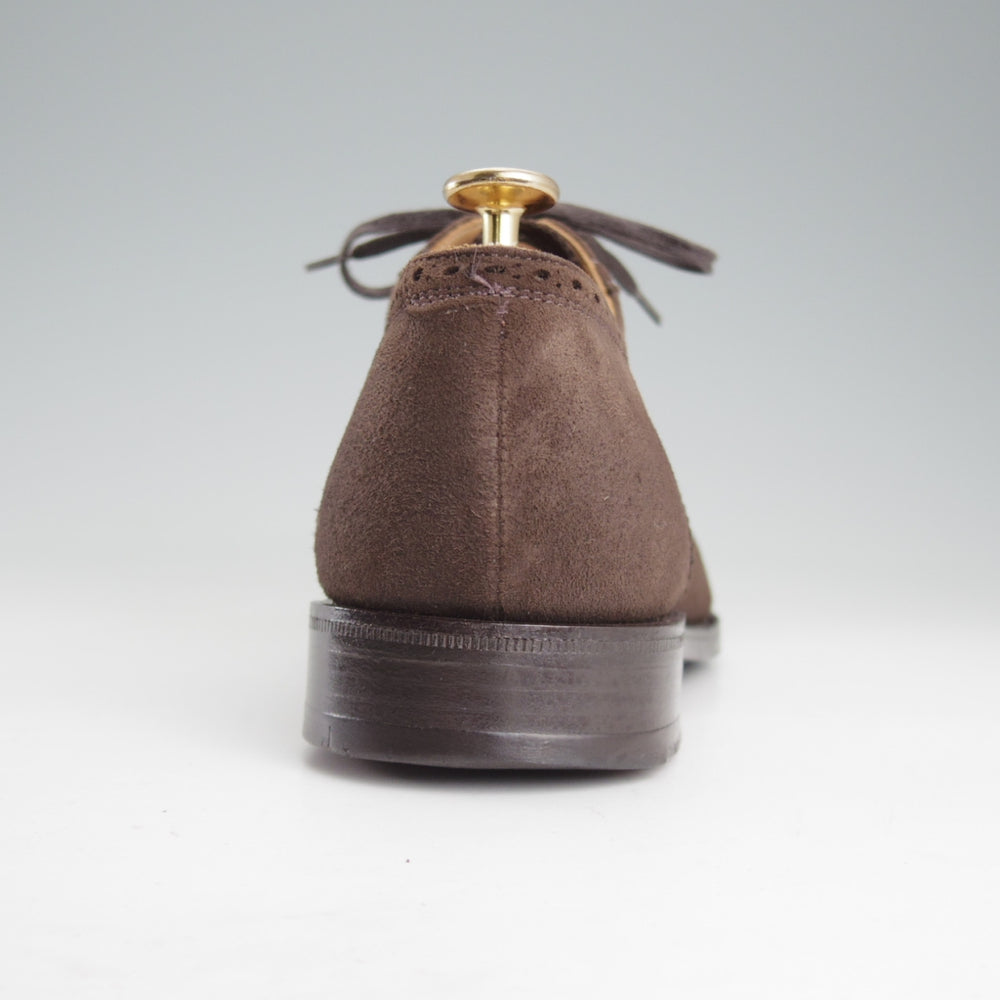 美品★チャーチ 75F/UK7.5【最上級★ロイヤルコレクション/CAPEBUCK(アンテロープ革)/002ラスト】EDWARD/セミブローグ/濃茶/Church's★o886