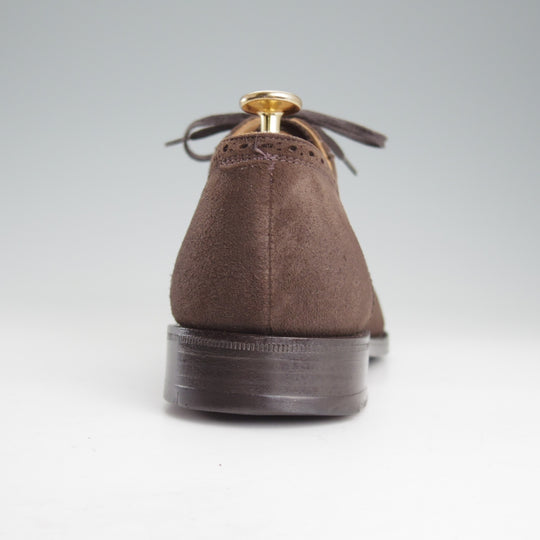 美品★チャーチ 75F/UK7.5【最上級★ロイヤルコレクション/CAPEBUCK(アンテロープ革)/002ラスト】EDWARD/セミブローグ/濃茶/Church's★o886