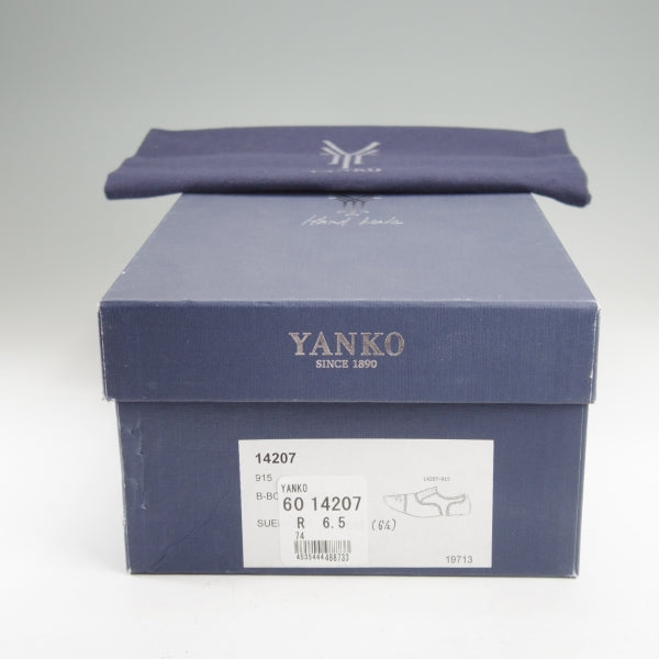 未使用★(スペイン製)YANKO/ヤンコ SIZE 6.5【グッドイヤーウェルテッド製法★セミブローグ/14207】カーフ/茶/メンズ★m808