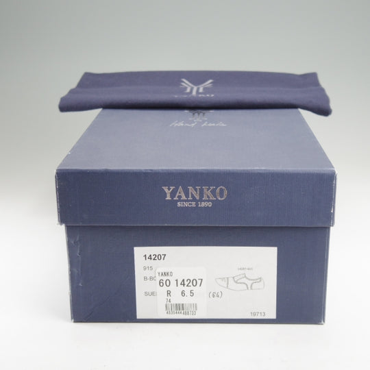 未使用★(スペイン製)YANKO/ヤンコ SIZE 6.5【グッドイヤーウェルテッド製法★セミブローグ/14207】カーフ/茶/メンズ★m808