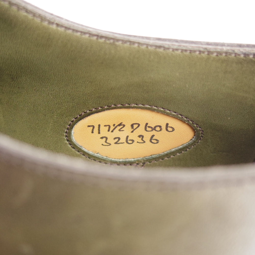 美品★エドワードグリーン 7D【現行定価￥324,500-★DOVER/ドーバー】606ラスト/スキンステッチ/Uチップ/カーフ/深緑/EDWARD GREEN★o887
