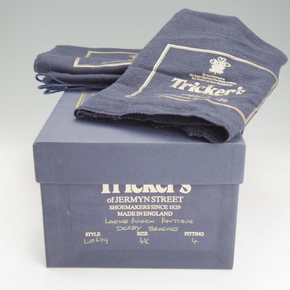 極美品★トリッカーズ(レディース) SIZE 4.5【定価￥132,000-★エイコンアンティーク/ANNE】L5679/フルブローグ/薄茶/Tricker's★o332