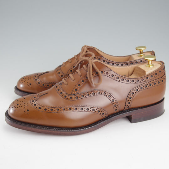 美品★チャーチ 85F/UK8.5【定価￥192,500-★BURWOOD/バーウッド】81ラスト/フルブローグ/サンダルウッド/茶/メンズ/Church's★o890