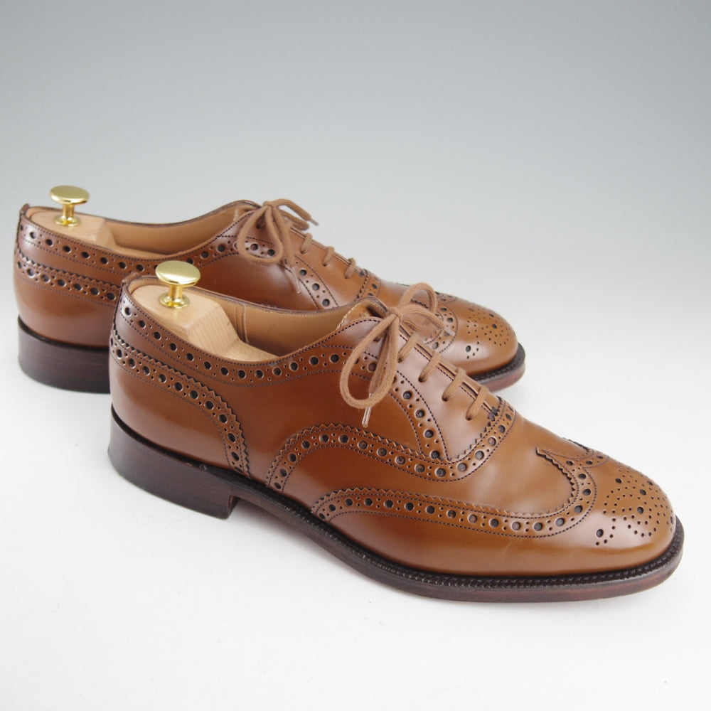 美品★チャーチ 85F/UK8.5【定価￥192,500-★BURWOOD/バーウッド】81ラスト/フルブローグ/サンダルウッド/茶/メンズ/Church's★o890