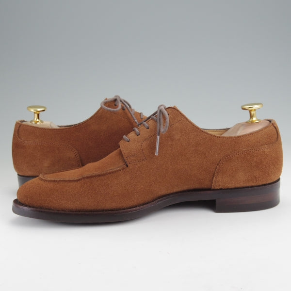 美品★(台東区)ジョーワークス UK5.5程度【貴重★(仙台)タマヤフットウェア別注/Uチップ】スエード/茶/メンズ/JOE WORKS★n323