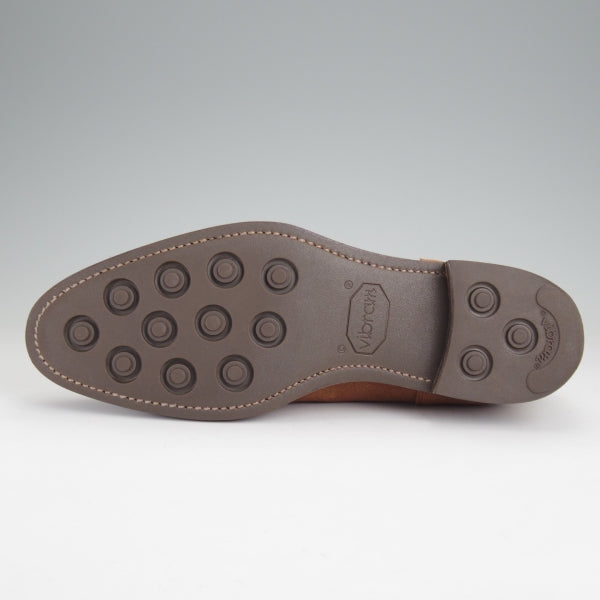 美品★(台東区)ジョーワークス UK5.5程度【貴重★(仙台)タマヤフットウェア別注/Uチップ】スエード/茶/メンズ/JOE WORKS★n323