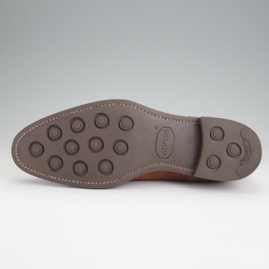 美品★(台東区)ジョーワークス UK5.5程度【貴重★(仙台)タマヤフットウェア別注/Uチップ】スエード/茶/メンズ/JOE WORKS★n323
