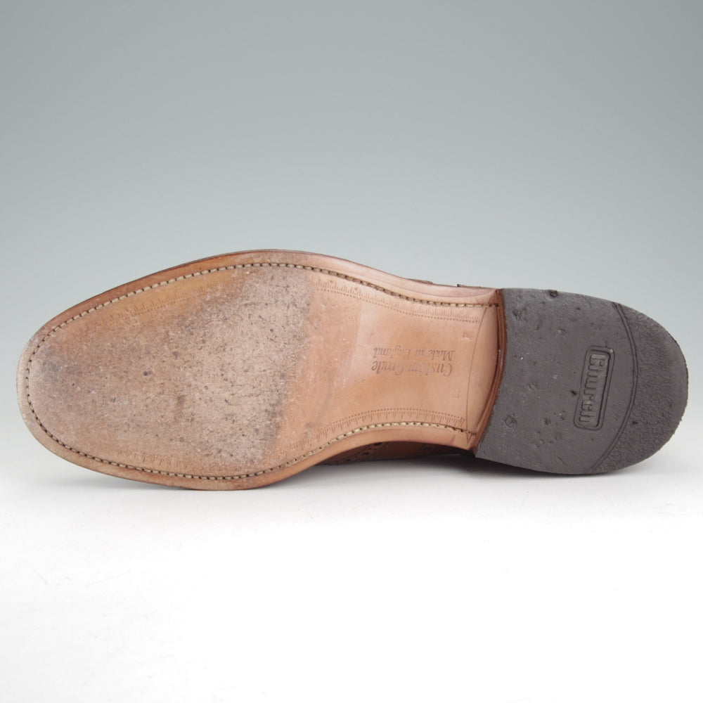 美品★チャーチ 85F/UK8.5【定価￥192,500-★BURWOOD/バーウッド】81ラスト/フルブローグ/サンダルウッド/茶/メンズ/Church's★o890