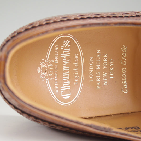 美品★チャーチ 85F/UK8.5【定価￥192,500-★BURWOOD/バーウッド】81ラスト/フルブローグ/サンダルウッド/茶/メンズ/Church's★o890