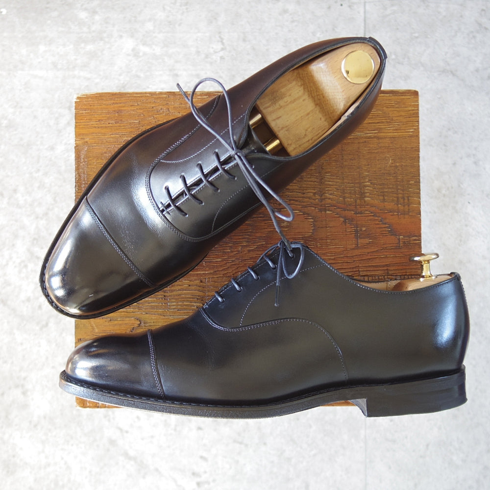 極美品★チャーチ 75G/UK7.5【定価￥181,500-★コンサル/CONSUL R 2.0】173ラスト/ストレートチップ/カーフ/黒/メンズ/Church's★o347