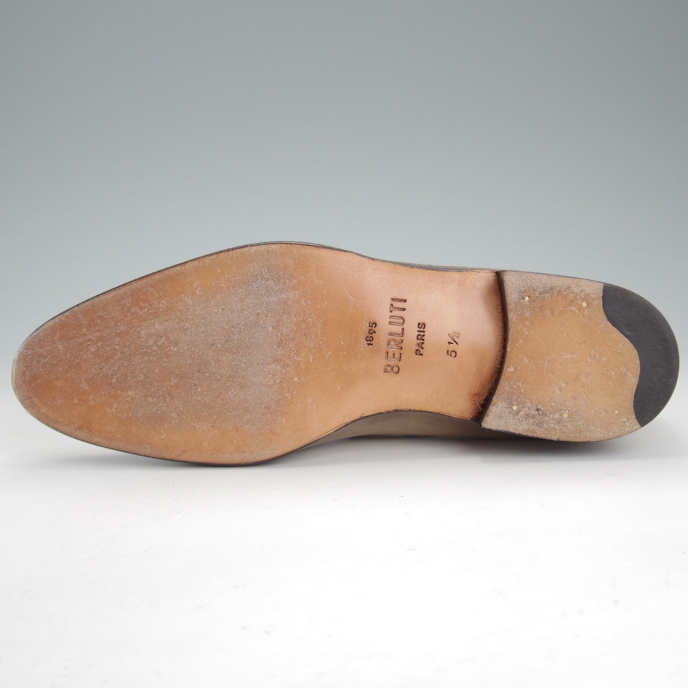 使用僅か★(仏)ベルルッティ SIZE 5.5【同系モデル定価￥347,600-★純正ツリー付/カリグラフィ(スクリット)仕様】カーフ/Berluti★o344