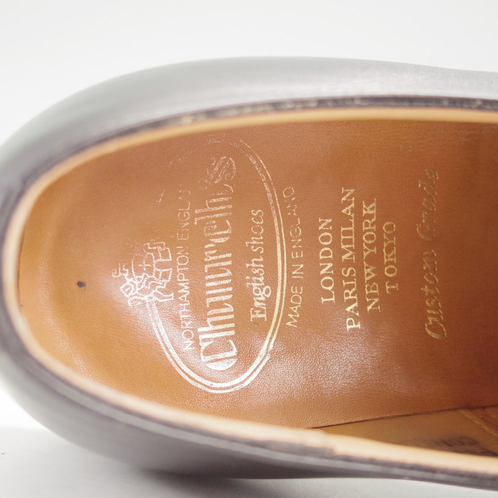 極上★チャーチ 75F/UK7.5【定価￥181,500-★コンサル/CONSUL】173ラスト/ストレートチップ/カーフ/黒/メンズ/Church's★n833
