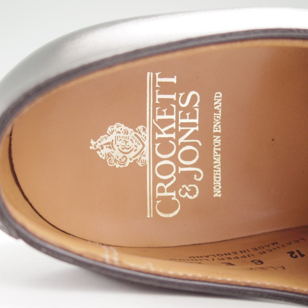 極美品★クロケット&ジョーンズ 6E【定価￥143,000-★ALEX/アレックス/348ラスト】ホールカット/カーフ/黒/メンズ/Crockett&Jones★o346