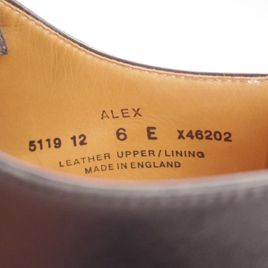 極美品★クロケット&ジョーンズ 6E【定価￥143,000-★ALEX/アレックス/348ラスト】ホールカット/カーフ/黒/メンズ/Crockett&Jones★o346