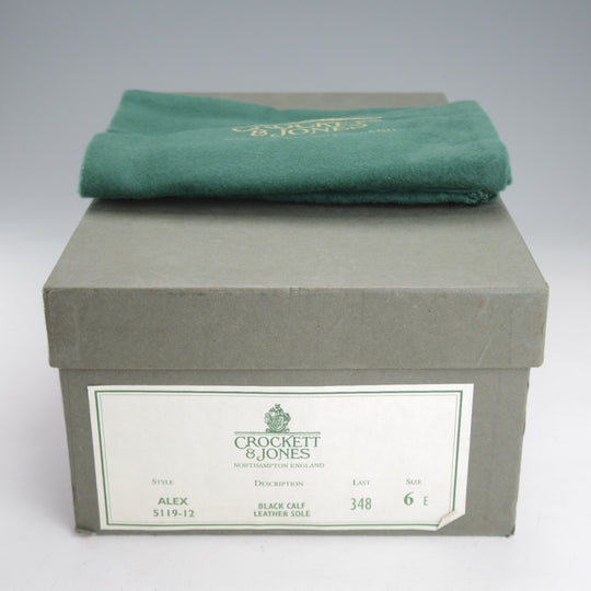 極美品★クロケット&ジョーンズ 6E【定価￥143,000-★ALEX/アレックス/348ラスト】ホールカット/カーフ/黒/メンズ/Crockett&Jones★o346
