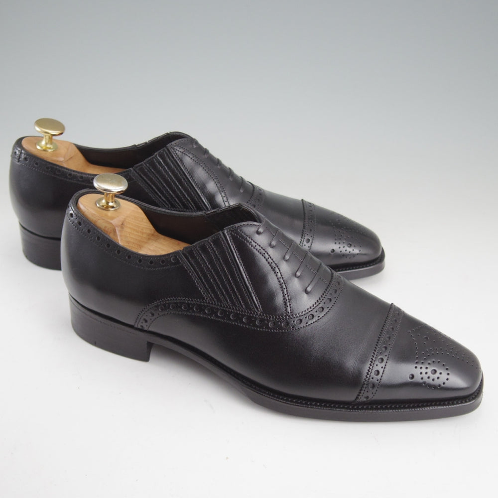極美品★(英)ガジアーノ＆ガーリング 6E【定価￥220,000-★ユニオンワークス別注/Chelsea 2/レイジーマン】TG73ラスト/カーフ/黒★p481