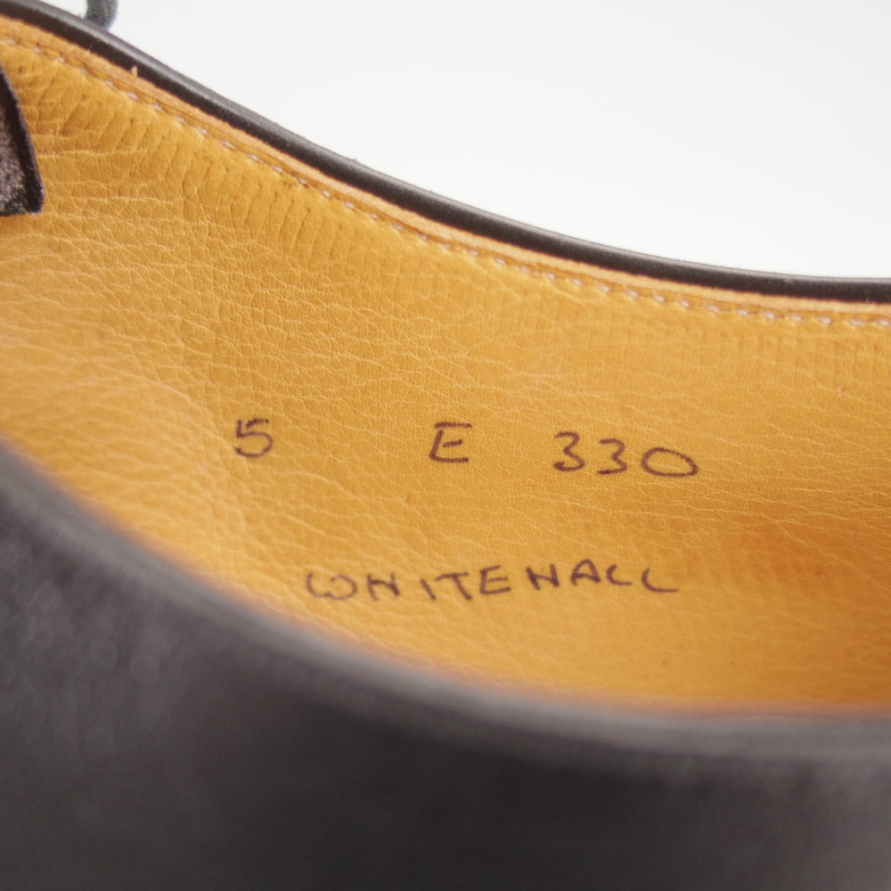 未使用★クロケット&ジョーンズ 5E【定価￥148,500-★WHITEHALL/ストレートチップ】330ラスト/カーフ/黒/メンズ/Crockett&Jones★o896