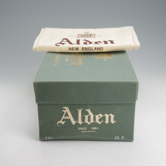 未使用★オールデン 6.5D【貴重★ウイスキーコードバン/茶】モディファイドラスト/Vチップ/メンズ/ALDEN★n834