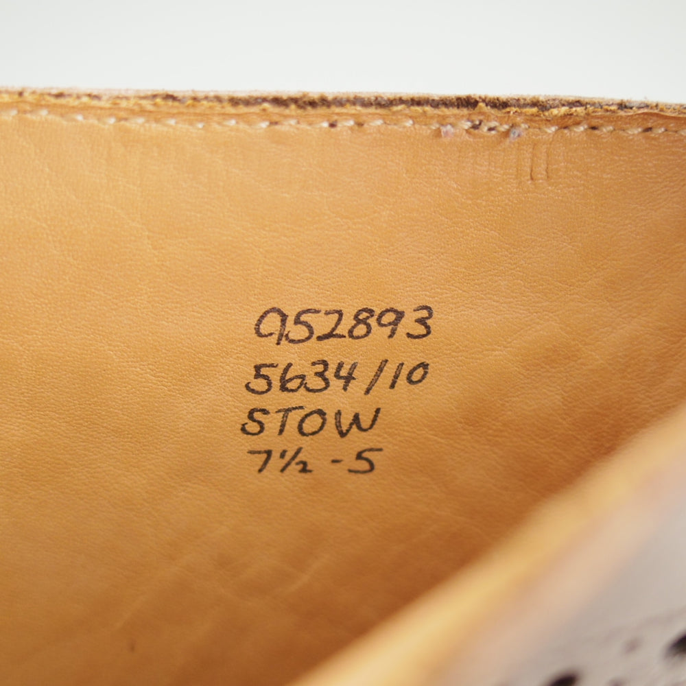 極美品★トリッカーズ SIZE 7.5【定価￥143,000-★ダイナイトソール/STOW】ストウ/5634/カントリーブーツ/カーフ/濃茶/Tricker's★n848