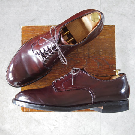 美品★オールデン 10D【定価￥217,800-★コードバン仕様/モディファイドラスト/53501】プレーントゥ/バーガンディー/赤茶/ALDEN★n839