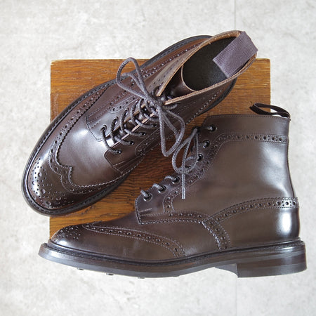 極美品★トリッカーズ SIZE 7.5【定価￥143,000-★ダイナイトソール/STOW】ストウ/5634/カントリーブーツ/カーフ/濃茶/Tricker's★n848