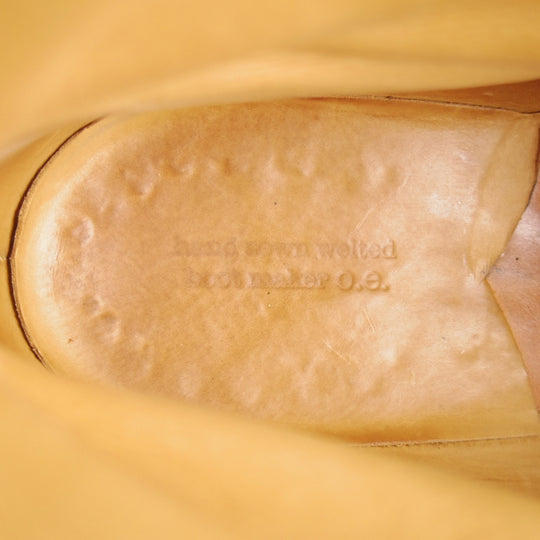 極上★(浅草)hand sewn welted boot maker o.e.(レディース) 25cm程度【ハンドソーンウェルテッド製法★ブーツ】オリーブ/カーフ★o901