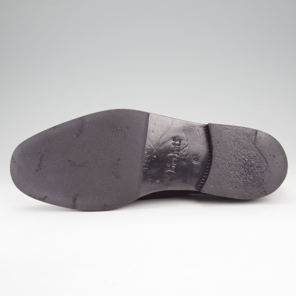 極上★(仏)ベルルッティ SIZE 6【ブラックラピド製法★プレーントゥ/Vフロント】スエード/黒/メンズ/Berluti★n835