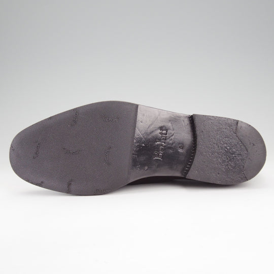 極上★(仏)ベルルッティ SIZE 6【ブラックラピド製法★プレーントゥ/Vフロント】スエード/黒/メンズ/Berluti★n835