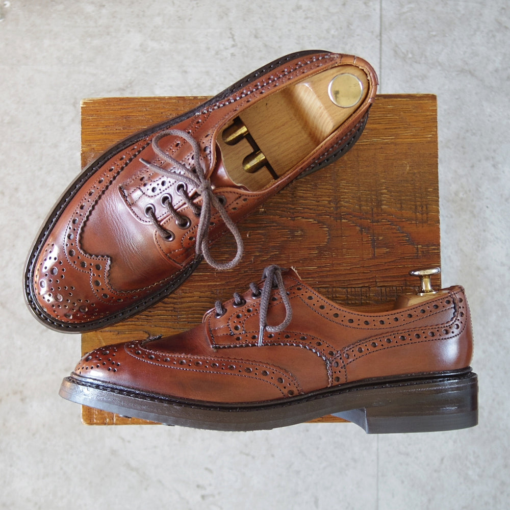 極上★トリッカーズ SIZE 7【定価￥132,000-★ダイナイトソール/BOURTON/バートン】M5633/カントリーシューズ/カーフ/茶/Tricker's★p494