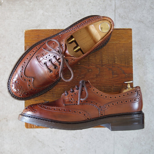 極上★トリッカーズ SIZE 7【定価￥132,000-★ダイナイトソール/BOURTON/バートン】M5633/カントリーシューズ/カーフ/茶/Tricker's★p494
