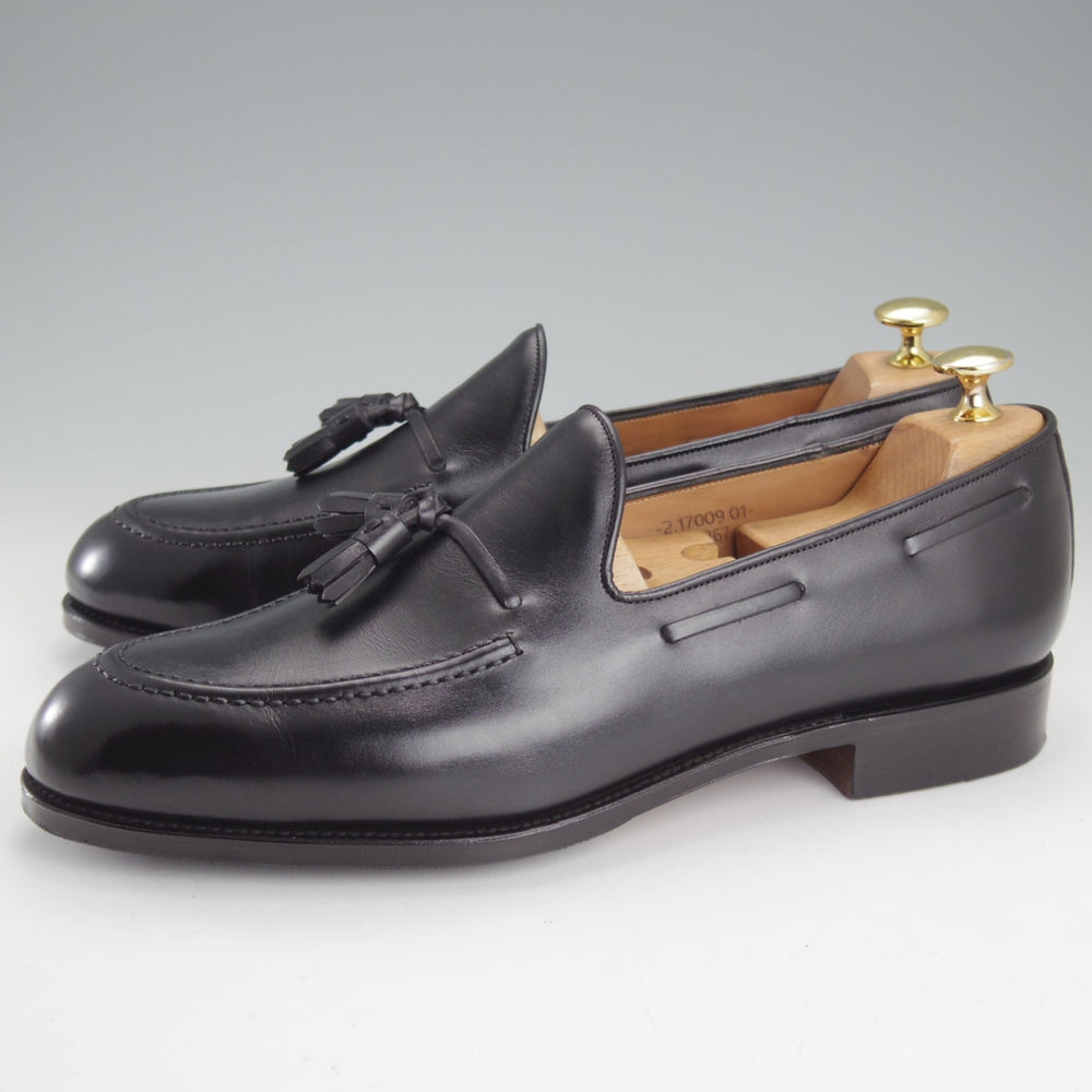 美品★(スペイン製)カルミナ SIZE 9【定価￥94,600-★タッセルローファー/80367】FORESTラスト/ボックスカーフ/黒/メンズ/CARMINA★o353